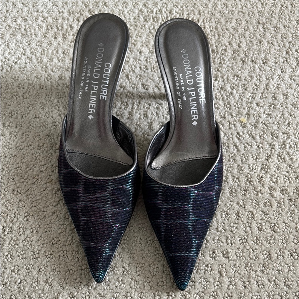 Donald J. Pliner Women's Blue and Black Mules
